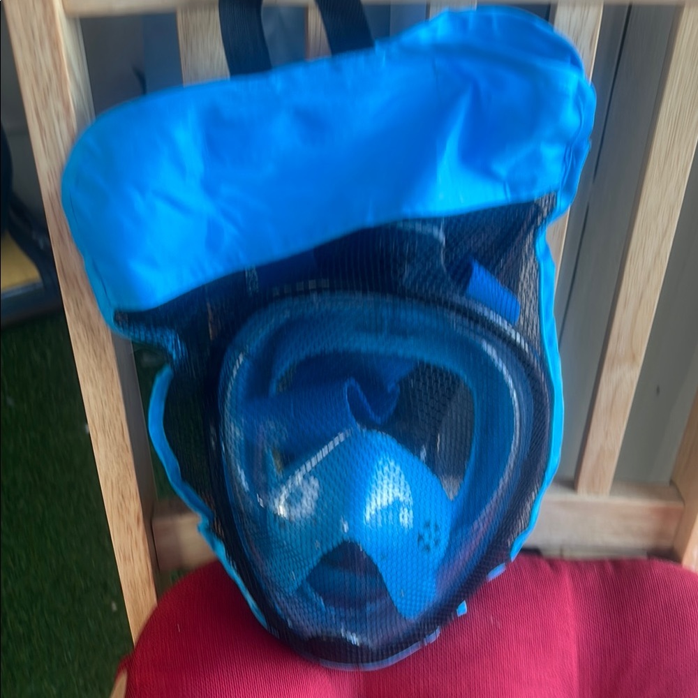 Women's Blue Snorkeling Mask Set